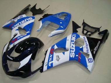 2000-2002 Suzuki GSXR 1000 Motorcycle Fairings - White Blue Glossy Black Canada Websites