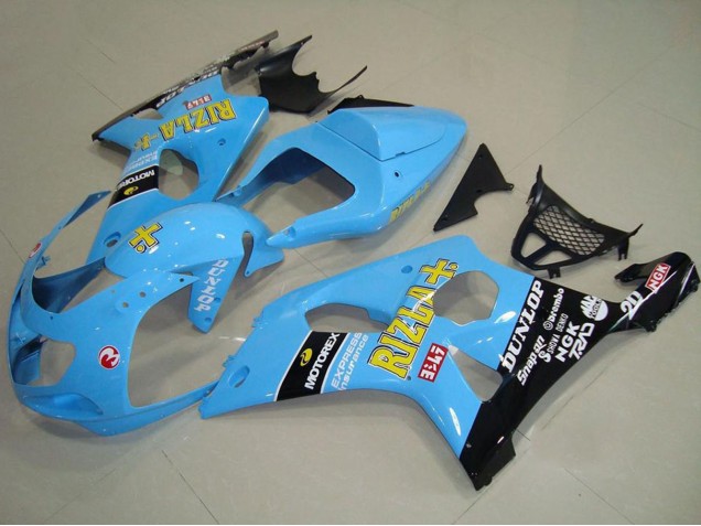 2000-2002 Suzuki GSXR 1000 Motorcycle Fairings - Light Blue Yellow Black Rizla Canada Websites