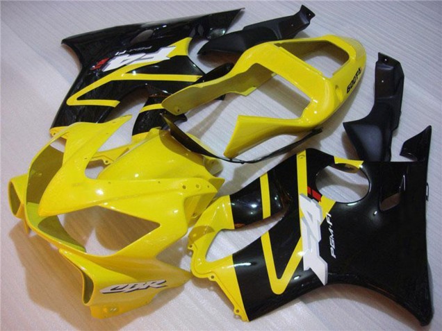 2001-2003 Honda CBR600 F4i Motorcycle Fairing - Yellow Glossy Black Canada Websites