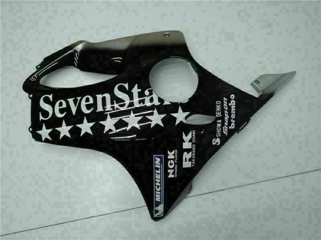 2001-2003 Honda CBR600 F4i Motorcycle Fairings - Glossy Black Silver SevenStars Canada Websites