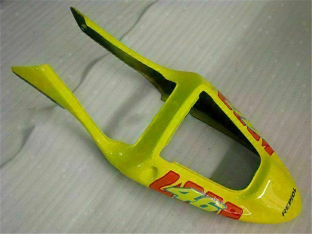 2001-2003 Honda CBR600 F4i Motorcycle Fairings - Yellow Orange Glossy Black Rossi 46 Canada Websites