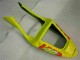 2001-2003 Honda CBR600 F4i Motorcycle Fairings - Yellow Orange Glossy Black Rossi 46 Canada Websites