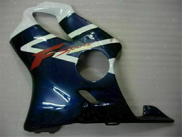 2001-2003 Honda CBR600 F4i Motorcycle Fairings - White Blue Black Stripe Canada Websites