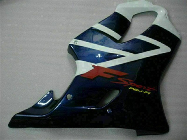 2001-2003 Honda CBR600 F4i Motorcycle Fairings - White Blue Black Stripe Canada Websites