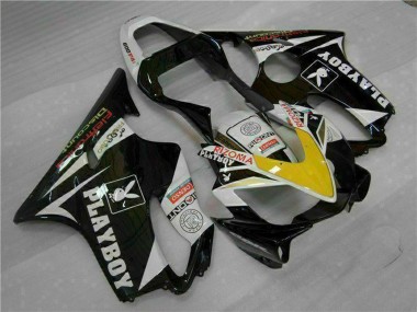2001-2003 Honda CBR600 F4i Motorcycle Fairings - White Yellow Glossy Black Playboy Canada Websites