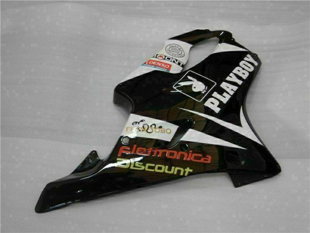 2001-2003 Honda CBR600 F4i Motorcycle Fairings - White Yellow Glossy Black Playboy Canada Websites