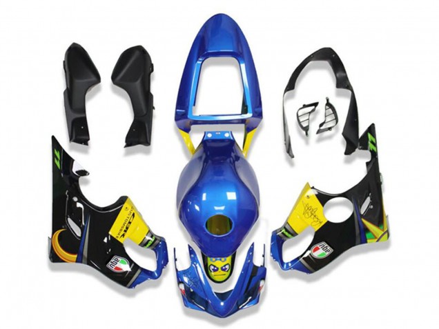 2001-2003 Honda CBR600 F4i Motorcycle Fairings - Blue Yellow Glossy Black Shark Canada Websites
