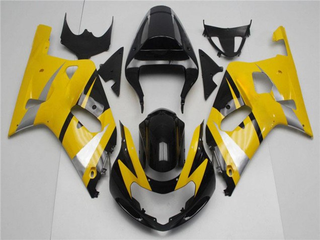 2001-2003 Suzuki GSXR 600/750 Motorcycle Fairings - Yellow Silver Glossy Black Canada Websites