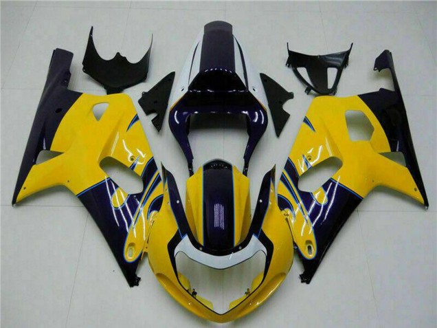 2001-2003 Suzuki GSXR 600/750 Motorcycle Fairings - Yellow Dark Blue Glossy Black Canada Websites