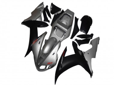 2002-2003 Yamaha YZF R1 Motorcycle Fairings - Silver Matte Black Canada Websites
