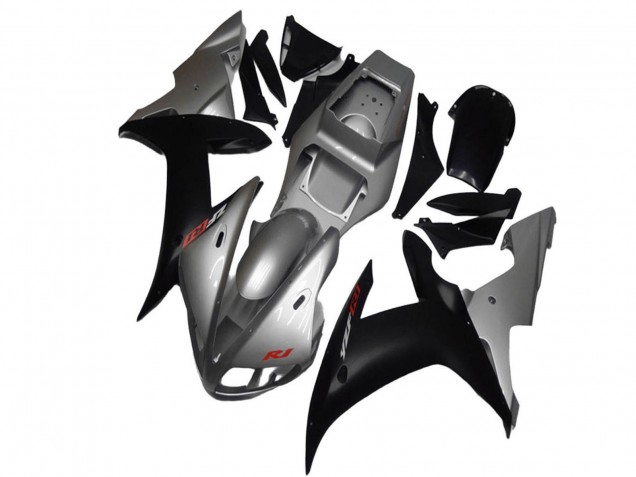 2002-2003 Yamaha YZF R1 Motorcycle Fairings - Silver Matte Black Canada Websites