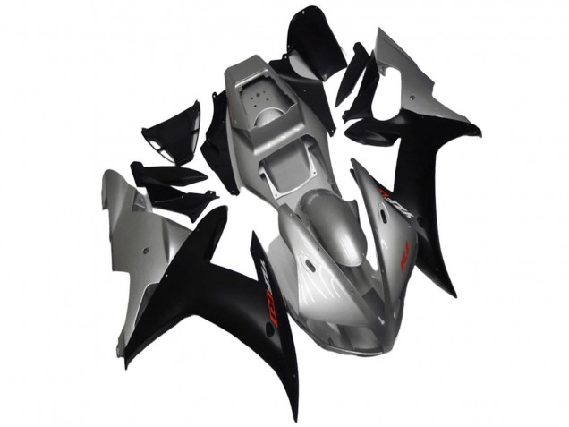 2002-2003 Yamaha YZF R1 Motorcycle Fairings - Silver Matte Black Canada Websites