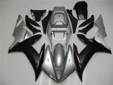 2002-2003 Yamaha YZF R1 Motorcycle Fairings - Silver Matte Black Canada Websites