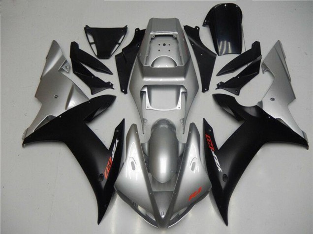 2002-2003 Yamaha YZF R1 Motorcycle Fairings - Silver Matte Black Canada Websites