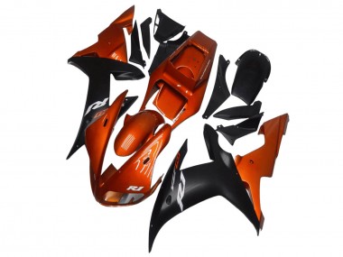 2002-2003 Yamaha YZF R1 Motorcycle Fairings - Orange Matte Black Canada Websites