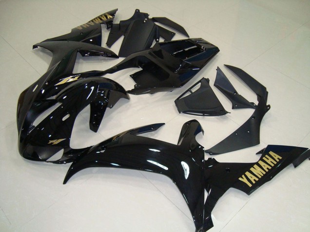 2002-2003 Yamaha YZF R1 Motorcycle Fairings - Glossy Black Gold Decals Canada Websites