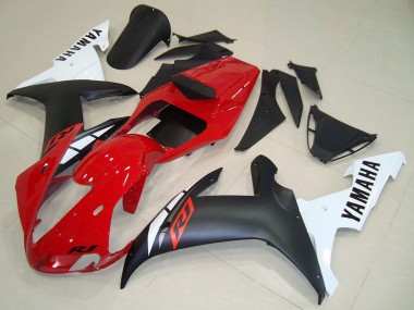 2002-2003 Yamaha YZF R1 Motorcycle Fairings - Red White Matte Black Canada Websites