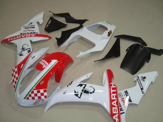 2002-2003 Yamaha YZF R1 Motorcycle Fairings - White Red Green Abarth Motul Michelin Canada Websites