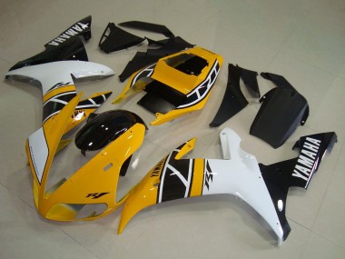 2002-2003 Yamaha YZF R1 Motorcycle Fairings - Yellow White Black Anniversary Canada Websites