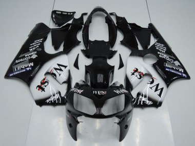 2002-2006 Kawasaki ZX12R Motorcycle Fairings - Glossy Black White West Canada Websites