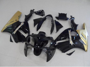 2002-2006 Kawasaki ZX12R Motorcycle Fairing Kits - Glossy Black Gold Canada Websites