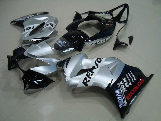 2002-2013 Honda VFR 800 Motorcycle Fairing - Silver Glossy Black Repsol Canada Websites