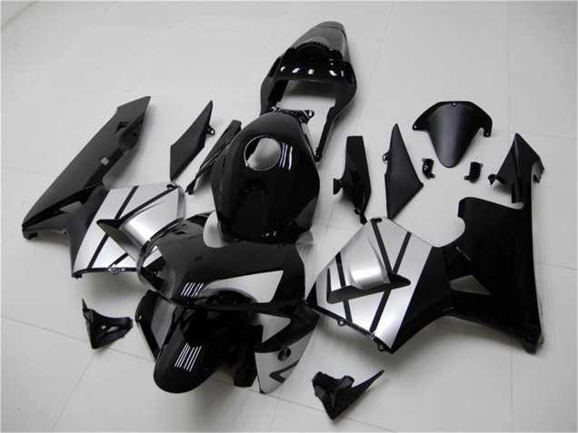2003-2004 Honda CBR600RR Motorcycle Fairings - Silver Glossy Black Stripe Canada Websites