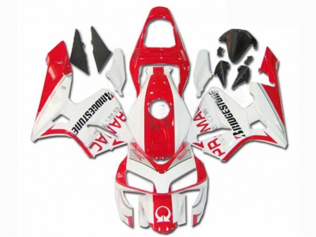 2003-2004 Honda CBR600RR Motorcycle Fairings - White Red Pramac Bridgestone Canada Websites