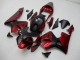 2003-2004 Honda CBR600RR Motorcycle Fairings - Red Matte Black Stripe Canada Websites