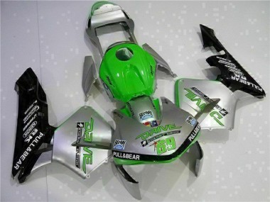 2003-2004 Honda CBR600RR Motorcycle Fairing - Silver Green Glossy Black Canada Websites