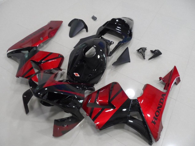 2003-2004 Honda CBR600RR Motorcycle Fairing - Red Glossy Black Stripe Canada Websites