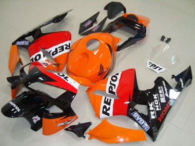 2003-2004 Honda CBR600RR Motorcycle Fairing - Orange White Red Glossy Black Repsol Canada Websites