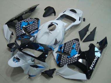 2003-2004 Honda CBR600RR Motorcycle Fairing - White Blue Glossy Black Canada Websites
