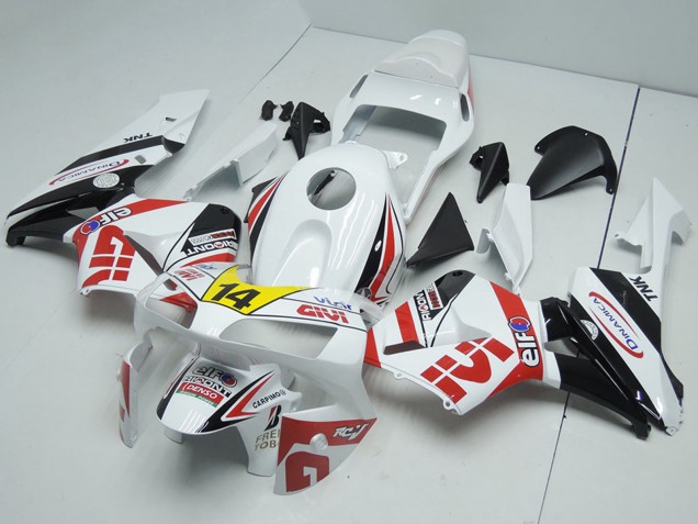 2003-2004 Honda CBR600RR Motorcycle Fairings - White Red Yellow Glossy Black Givi 14 Canada Websites