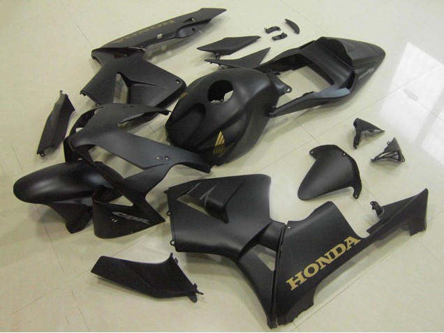 2003-2004 Honda CBR600RR Motorcycle Fairings - Matte Black Gold Decal Canada Websites