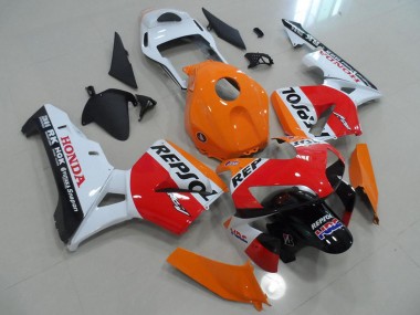 2003-2004 Honda CBR600RR Motorcycle Fairings - Orange White Red Glossy Black Repsol HRC Canada Websites