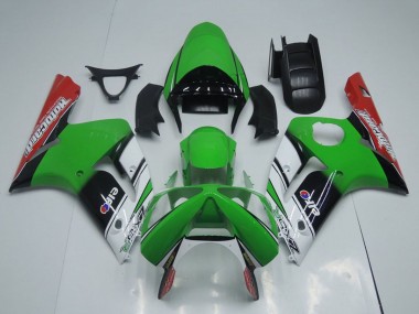 2003-2004 Kawasaki ZX6R Motorcycle Fairings - Green White Black Red Motocard Canada Websites