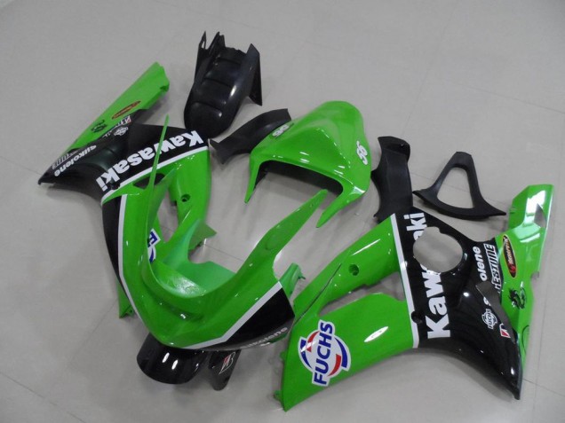 2003-2004 Kawasaki ZX6R Motorcycle Fairings - Green White Black Fuchs Canada Websites