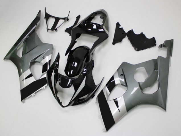 2003-2004 Suzuki GSXR 1000 Motorcycle Fairings - Glossy Black Silver Grey Canada Websites