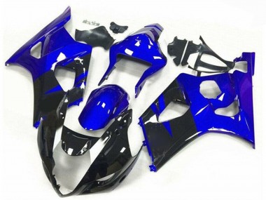 2003-2004 Suzuki GSXR 1000 Motorcycle Fairings - Blue Glossy Black Stripe Canada Websites