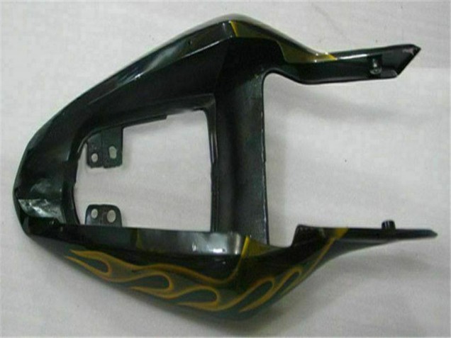 2003-2004 Suzuki GSXR 1000 Motorcycle Fairings - Glossy Black Gold Flame Canada Websites