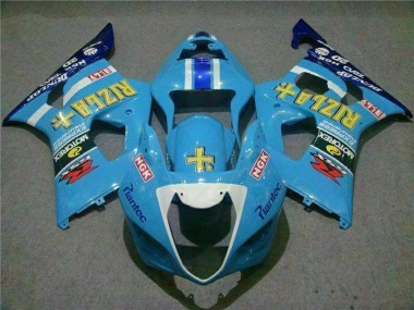 2003-2004 Suzuki GSXR 1000 Motorcycle Fairings - Blue White Yellow Rizla Canada Websites