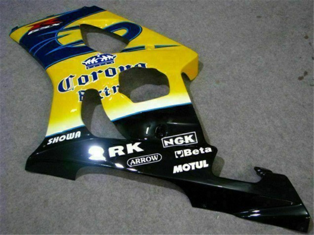 2003-2004 Suzuki GSXR 1000 Motorcycle Fairings - Yellow Blue White Red Corona Motul Canada Websites