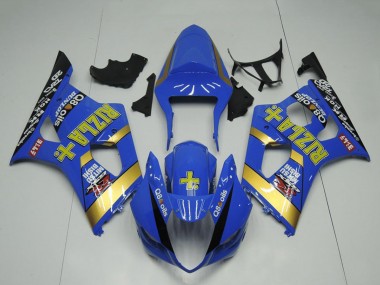 2003-2004 Suzuki GSXR 1000 Motorcycle Fairing - Blue Gold Black Rizla Canada Websites