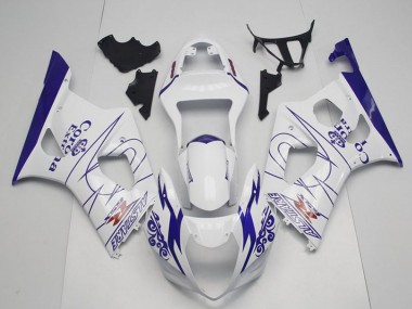 2003-2004 Suzuki GSXR 1000 Motorcycle Fairings - White Blue Corona Alstare Canada Websites