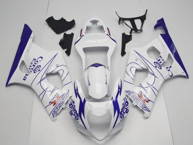 2003-2004 Suzuki GSXR 1000 Motorcycle Fairings - White Blue Corona Alstare Canada Websites