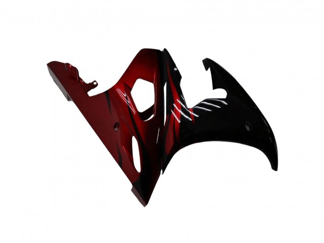 2003-2004 Yamaha YZF R6 Motorcycle Fairing Kits - Glossy Black Red Canada Websites