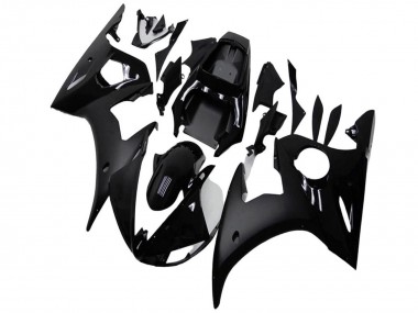 2003-2004 Yamaha YZF R6 Motorcycle Fairings - Glossy Black Matte Black Canada Websites