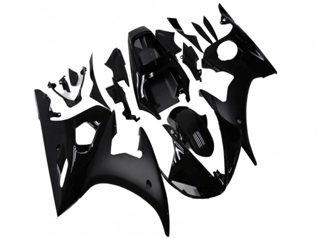 2003-2004 Yamaha YZF R6 Motorcycle Fairings - Glossy Black Matte Black Canada Websites