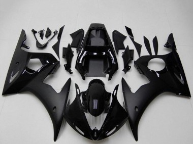 2003-2004 Yamaha YZF R6 Motorcycle Fairings - Glossy Black Matte Black Canada Websites